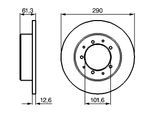 BOSCH Bremsscheibe 0986478656 voll 290mm 13mm für LAND ROVER