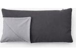 Kissenbezug WOLKENFELD "Renforcé Kissenbezug Baumwolle - Natürlich weiches Schlafgefühl", grau (hellgrau, dunkelgrau), B:40cm L:80cm, Renforcé, Obermaterial: 100% Baumwolle, Kissenbezüge, Kissenbezug, Größe 80x80, 40x80 und 70x90 cm; versteckter Reißverschluss