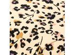 Sweatstoff "Natural Leopard" mit gerauter Innenseite, natur-color
