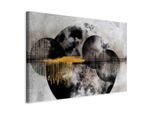 artgeist , Schwarz, Grauweiß , Holz, Textil , Kiefer , rechteckig , 120x80x1.2 cm , Keilrahmen ,