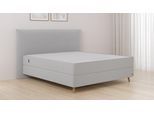 BRUNO Boxspringbett Premium 240x200cm in Hellgrau | Matratzen-Härtegrad: Link H3 / Rechts H3 | mehrfach ausgezeichnet in Design & Qualität