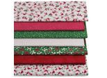 Patchwork- und Quiltpaket "X-Mas Dackel", rot/grün/grau