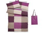 Bettwäsche OTTO HOME "Tirrell", lila (beere), B/L: 135cm x 200cm, 1 Stk., 1 Stk., Linon, B/L: 40cm x 80cm, 3, Linon, Obermaterial: 100% Baumwolle, Bettwäsche, Bettwäsche, Bettwäsche ab Gr. 135x200 cm, 100% Baumwolle, Marke H.I.S by OTTO home