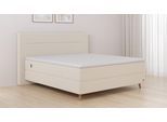 BRUNO Boxspringbett Premium 240x200cm in Beige | Matratzen-Härtegrad: Links H2 / Rechts H3 | mehrfach ausgezeichnet in Design & Qualität
