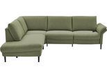 Ecksofa HOME AFFAIRE "Sarsina: mit Tonnentaschen-Federkern, perfekt zum Entspannen L-Form", grün (oliv), B:265cm H:85cm T:223cm, 94% Polyester, 6% Nylon, Sofas, Ecksofa, inklusive 2 motorischen Relaxfunktionen mit Herz-Waage-Beschlag