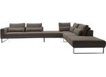 Musterring "JustB PM100 bequem, modern, elegant und viel Platz, bodenfrei" mit Zwischenhocker, wahlweise mit Funktion und Kissen, Maße 290 x 398