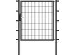 Zauneinzeltür ALBERTS "Flexo", grau (anthrazit), B:125cm H:140cm, Stahl, Tore, Zauneinzeltür, 125 cm Breite, in versch. Höhen
