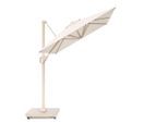 Platinum Ampelschirm, Creme, Metall, Quadratisch, 250x250 cm, Sonnen- & Sichtschutz, Sonnenschirme, Ampelschirme