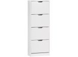 Livetastic Schuhkipper, Weiß, Holzwerkstoff, 55x152.5x23.5 cm, Garderobe, Schuhaufbewahrung, Schuhkipper