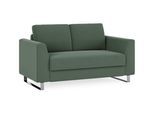 BRUNO Schlafsofa 120cm in Grün | Klassik | stabiles Massivholz & Boxspringkomfort