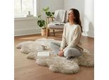 Echte schapenvacht crème quad Natuurlijke Fluffy Silky Soft Real Wollen Tapijt