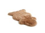 Echter Toffee Brown Sheepskin Natural Silky Soft Soft Fluffy Real Wool Teppich