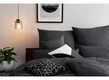 Bettwäsche BRUNO BANANI "Jassen", schwarz (schwarz, grau), B/L: 135cm x 200cm, 1 Stk., 1 Stk., Renforcé, B/L: 80cm x 80cm, 2, Renforcé, Obermaterial: 100% Baumwolle, Bettwäsche, Bettwäsche, moderne Streifen-Bettwäsche, mehrere Qualitäten, auch Premium