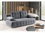 Schlafsofa WERK2 "Indigo 205 cm Bettsofa mit Bettkasten modern und bequem", grau, B:205cm H:90cm T:95cm, 100% Polyester, Sofas, Schlafsofa, Luxus-Microfaser weich, Schlaffunktion, Bettkasten