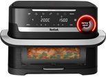 TEFAL Heißluftfritteuse "Ever Fry Dual Flex, FlexCook Doppelkammer, XXL Fassungsvermögen", schwarz, B:34,4cm H:30,7cm T:47,4cm, Fritteusen, bis zu 4x schneller, für bis zu 8 Portionen, EY9288, Heißluftfritteuse