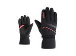 Skihandschuhe ZIENER "KAIPO-Z glove lady", Damen, Gr. 6,5, schwarz (schwarz.pink lily), Materialmix, Handschuhe Skihandschuhe