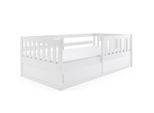Interbeds Bodenbett, Weiß, Holz, Kiefer, Rechteckig, 80x160 cm, Kinderzimmer & Jugendzimmer, Kindermöbel, Kinderbetten, Kindereinzelbetten