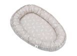 Julius Zöllner Nestchen, Taupe, Textil, Blätter, Füllung: Faserbällchen, 58x10x80 cm, Made in Germany, Oeko-Tex® Standard 100, Schlafen, Babybett-Ausstattung, Babynestchen, Bettnestchen