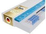 Taschenfederkernmatratze BECO "Royal Komfort Gel – GOLD TFK-Matratze mit Geltopper für Luxusschlaf", weiß, B:100cm H:26cm L:200cm, Bezug: 56% Polyester, 44% Lyocell (TENCEL™). Steppfüllung: 100% Polyester, Matratzen, Taschenfederkernmatratze, Mit integriertem Geltopper, Wendematratze, Ideal auch in 140x200