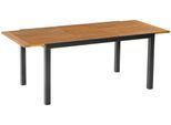 Gartentisch MERXX "Ausziehtisch", beige (natur, graphit, natur), H:74cm T:100cm, Aluminiumgestell mit Akazienholz, Tische, Gartentisch, aus Akazienholz, BxTxH: 180-250 x 100 x 74 cm