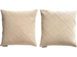 Kissenhülle, grau (taupe), B:40cm L:40cm, Baumwolle, 100% Baumwolle, Kissenbezüge, Kissenhülle