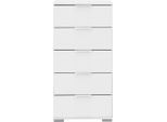 Livetastic Kommode , Weiss , Kunststoff , 5 Schublade(n) Schubladen , 49x102x41 cm , Made in Germany , Typenauswahl, Beimöbel erhältlich , Kleinmöbel, Kommoden, Kommoden