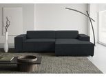Ecksofa WERK2 "Trento 268 x 163 cm modern und bequem", anthrazit, B:268cm H:70cm T:163cm, 100% Polyester, Sofas, Ecksofa, Chenille, L-Form, extra weiche und tiefe Sitzfläche