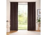 Gardine "LADINA" Gr. 1, braun (dunkelbraun), B:140cm H:175cm, Polyester, Polyester, LEGER HOME BY LENA GERCKE, Gardinen, Gardine, blickdicht, gewebt, verschiedene Größen, 1 Stück, Bestseller