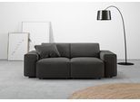 2-Sitzer HOME AFFAIRE "Glimminge auch in Breitcord + Feincord + Easy care-Bezug", grau (anthrazit), B:194cm H:71cm T:101cm, 100% Polyester, Sofas, 2-Sitzer, besondere Kedernähte,, Zierkissen