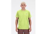 Laufshirt NEW BALANCE "Sport Essentials T-Shirt Mens TOP-36319", Herren, Gr. XXL, grün (afterglow), Web, Obermaterial: 100% Polyester, regular fit normal, Rundhals, eng normaler Saum, Shirts Laufshirt, mit Kurzarm-Design, atmungsaktiv, schnell trocknend, Regular Fit