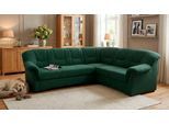 Ecksofa OTTO HOME "Langelland 232 x 146 cm, auch mit Schlaffunktion, mittelfester Sitz", dunkelgrün, B:240cm H:83cm T:190cm, 100% Polyester, Sofas, Ecksofa, L-Form, mit Federkern, pflegeleichter Pet Friendly Bezugsstoff