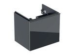 Geberit Acanto Waschtischunterschrank 500609161 59,5x53,5x47,6 cm, Glas schwarz - schwarz matt