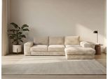 Ecksofa WERK2 "Rozzana 280 x 190 cm modern und bequem", weiß, B:280cm H:86cm T:190cm, 100% PES, Sofas, Ecksofa, Breitcord, L-Form, XXL