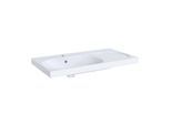 Geberit Acanto Waschtisch 500625018 90 x 48,2 cm, Ablagefläche rechts, mit Hahnloch, mit Überlauf, weiß KeraTect