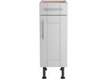 Unterschrank OPTIFIT "Ahus", grau (hellgrau matt, hellgrau), B:30cm H:87cm T:58,4cm, Schränke, Unterschrank, Breite 30 cm