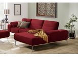 Ecksofa W.SCHILLIG "run, Designsofa mit tollem Sitzkomfort, bequem, L-Form", rot (light brick w82), B:319cm H:88cm T:178cm, Longlife Xtra-Leder Z73: Naturwalkleder der Luxusklasse aus den erlesensten Rohhäuten. Hautstärke 1, 1 – 1, 3 mm;ROHLEDER Jacquard-Flachgewebe Q2 W60 (63% Polyester, 37% Polyacryl);ROHLEDER Chenille-Flachgewebe Q2 W77 (68% Polyacryl, 32% Polyester);Stoff S37 (100% Polyester),