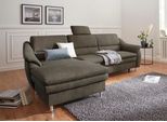 Ecksofa SIT & MORE "Cardoso L-Form", grau (taupe), B:264cm H:90cm T:162cm, Luxus-Microfaser 2 (100% Polyester);Luxus-Microfaser ALTARA NUBUCK (100% Polyester);Luxus-Microfaser 1 (100% Polyester), Sofas, Ecksofa, mit Federkern, wahlweise mit Schlaffunktion