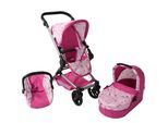 Kombi-Puppenwagen CHIC2000 "Fides 3in1", pink (einhorn pink), Puppenwagen, KinderB:61cm H:85cm T:61cm, Kunststoff, Polyester, Stahl, Kombi-Puppenwagen, mit Babywanne, Sportsitz und Autositz, B:61cm H:85cm T:61cm