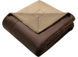 Wohndecke OTTO HOME "Tobbin", braun, B:150cm L:200cm, Polyester, Wohndecken, Wohndecke, doppelseitige Wohndecke aus Flannel, verschiedene Größen, zweifarbig