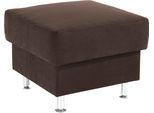 Hocker SIT & MORE "Cardoso", braun (dunkelbraun), B:58cm H:47cm T:58cm, Luxus-Microfaser 2 (100% Polyester);Luxus-Microfaser ALTARA NUBUCK (100% Polyester);Luxus-Microfaser 1 (100% Polyester), Hocker, Hocker