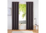 Vorhang OTTO HOME "SOLA" Gr. 5, grau (graphit), B:130cm H:265cm, Polyester, Polyester, Gardinen, Vorhang, Breite:130 cm, 1 Schal, einfarbig, Verdunkelung, Topseller