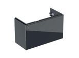 Geberit Acanto Waschtischunterschrank 500616161 Compact, 89x53,5x41,6cm, Glas schwarz-schwarz matt