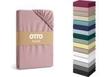Spannbettlaken OTTO HOME "Physalis Topper COMFORT", rosa (altrosa), B:120cm L:200cm, Jersey, Obermaterial: 100% Baumwolle, Bettlaken, Spannbettlaken, bis 10 cm Höhe, Bettlaken, Laken, in Comfort & Premium Qualität