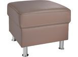Hocker SIT & MORE "Ascara", braun (cappuccino), B:55cm H:46cm T:55cm, Luxus-Microfaser (100% Polyester);Softlux-Kunstleder;NaturLeder, Hocker, Hocker