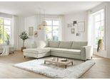 Ecksofa DIE PLANBAR "MP-IN24153, L-Form, Breite 289 cm", beige (cody beige), B:289cm T:197cm, 100% Polyester, Sofas, Ecksofa, wahlweise mit Schlaffunktion und verstellbaren Kopfstützen