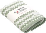 Handtuch VOSSEN "CHARLIE BROWN", grün (eucalyptus), B:50cm L:100cm, Jacquard, Baumwolle, Handtücher, Handtuch, trendiger Jacquard im Zick-Zack Design
