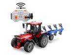 RC-Auto JAMARA "CaDA Traktor mit Pflug 1:17 2,4GHz Bricks", rot, Fernlenkfahrzeuge, KinderB:17cm H:19,1cm T:55cm, RC-Auto, B:17cm H:19,1cm T:55cm
