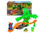 Autorennbahn HOT WHEELS "Hot Wheels Monster Trucks 1:64 Mutant Monster Duell", grün (bunt), Autorennbahnen, Kinder, Autorennbahn