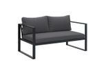 Ambia Garden Loungesofa, Anthrazit, Metall, Textil, 2-Sitzer, 134x63x76 cm, Loungemöbel, Outdoorsofas