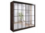 Kier Furniture Schiebetürenschrank, Esche, Holzwerkstoff, 250x200x62 cm, Schlafzimmer, Kleiderschränke, Schwebetürenschränke